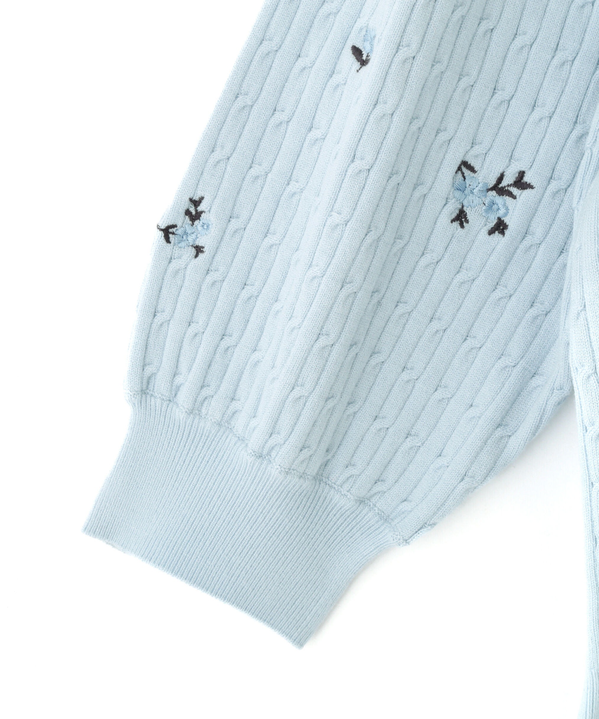  「フラワーエンブロイダリーコンパクトニット」|ニット・セーター|