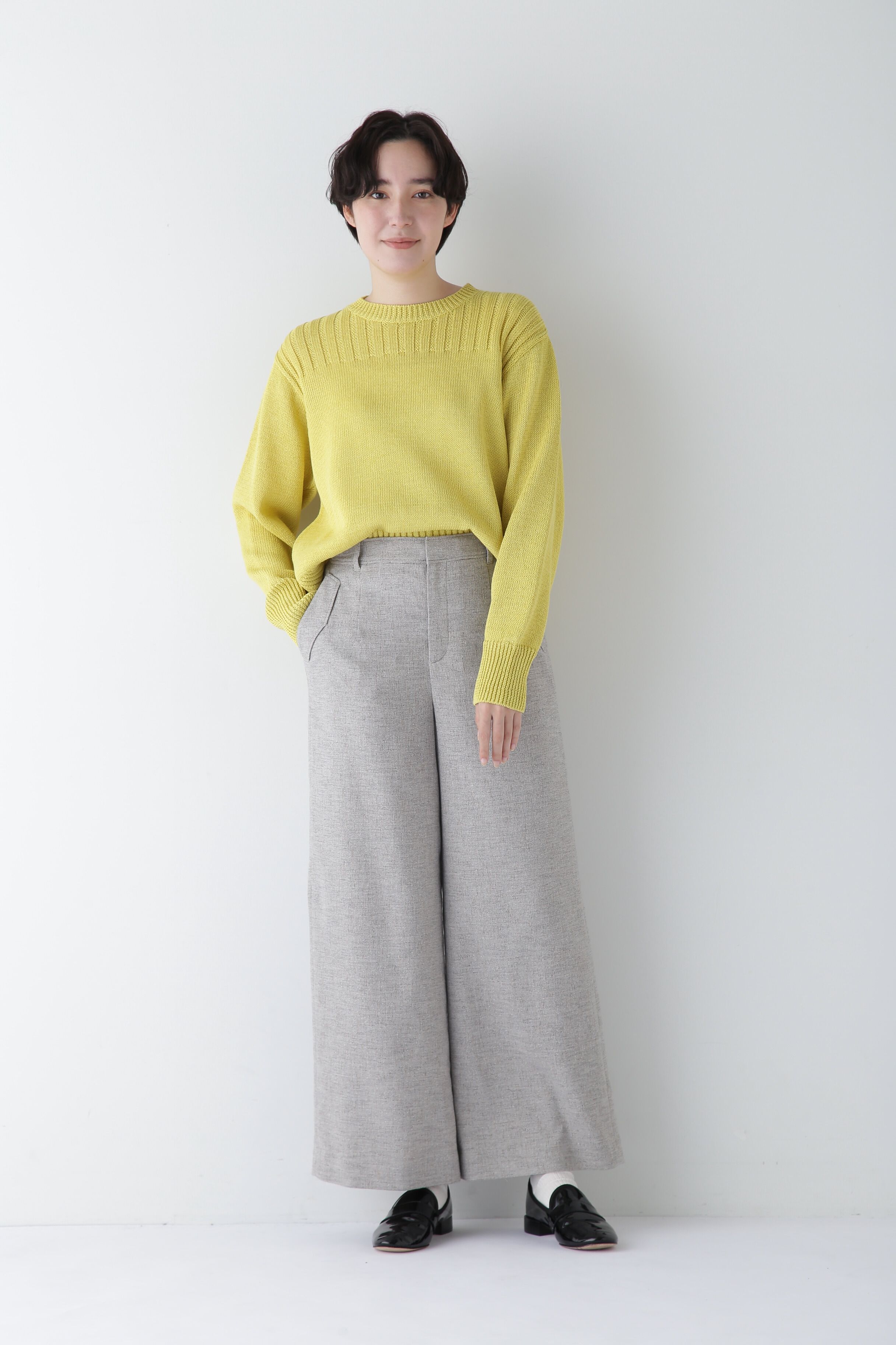  「◆リングミックスツィードセミワイドパンツ」|その他|