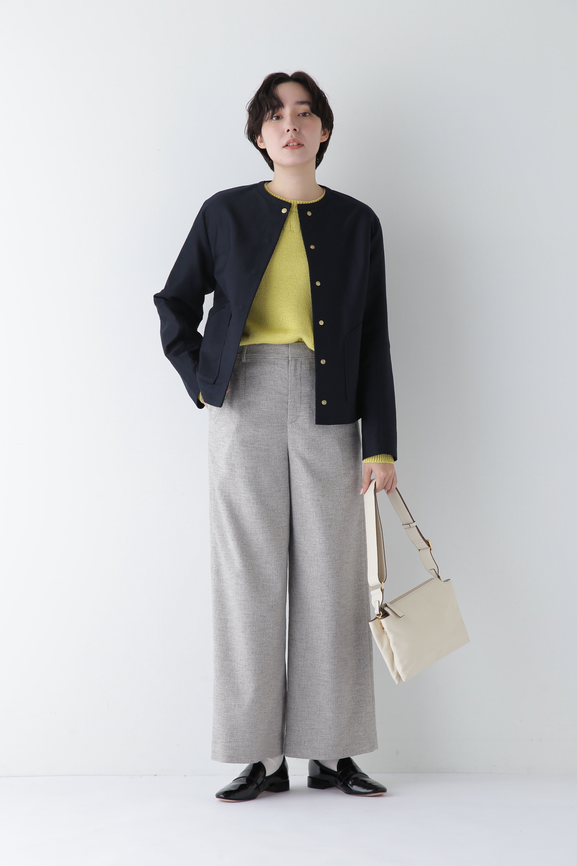  「◆リングミックスツィードセミワイドパンツ」|その他|