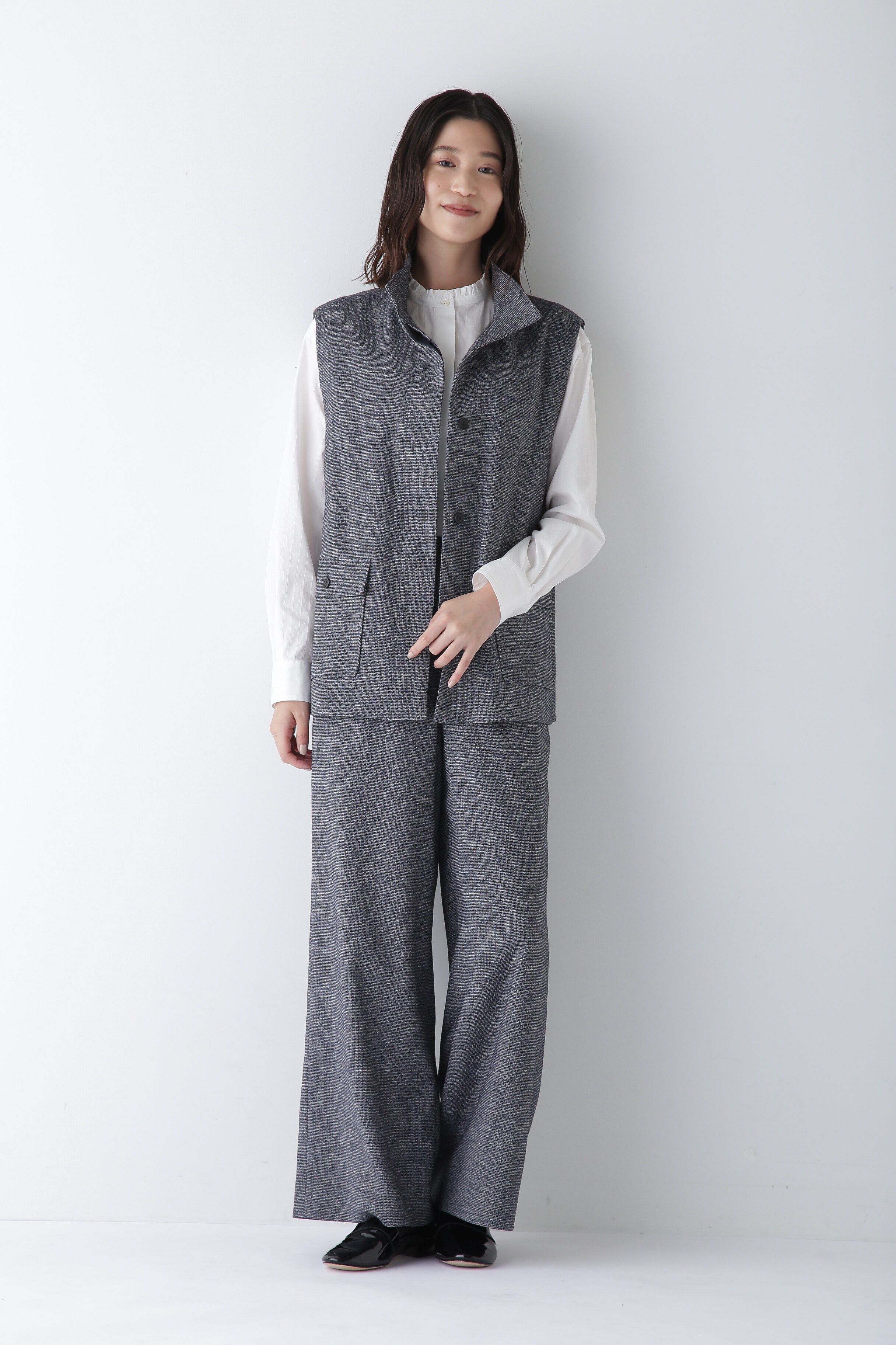  「◆リングミックスツィードセミワイドパンツ」|その他|