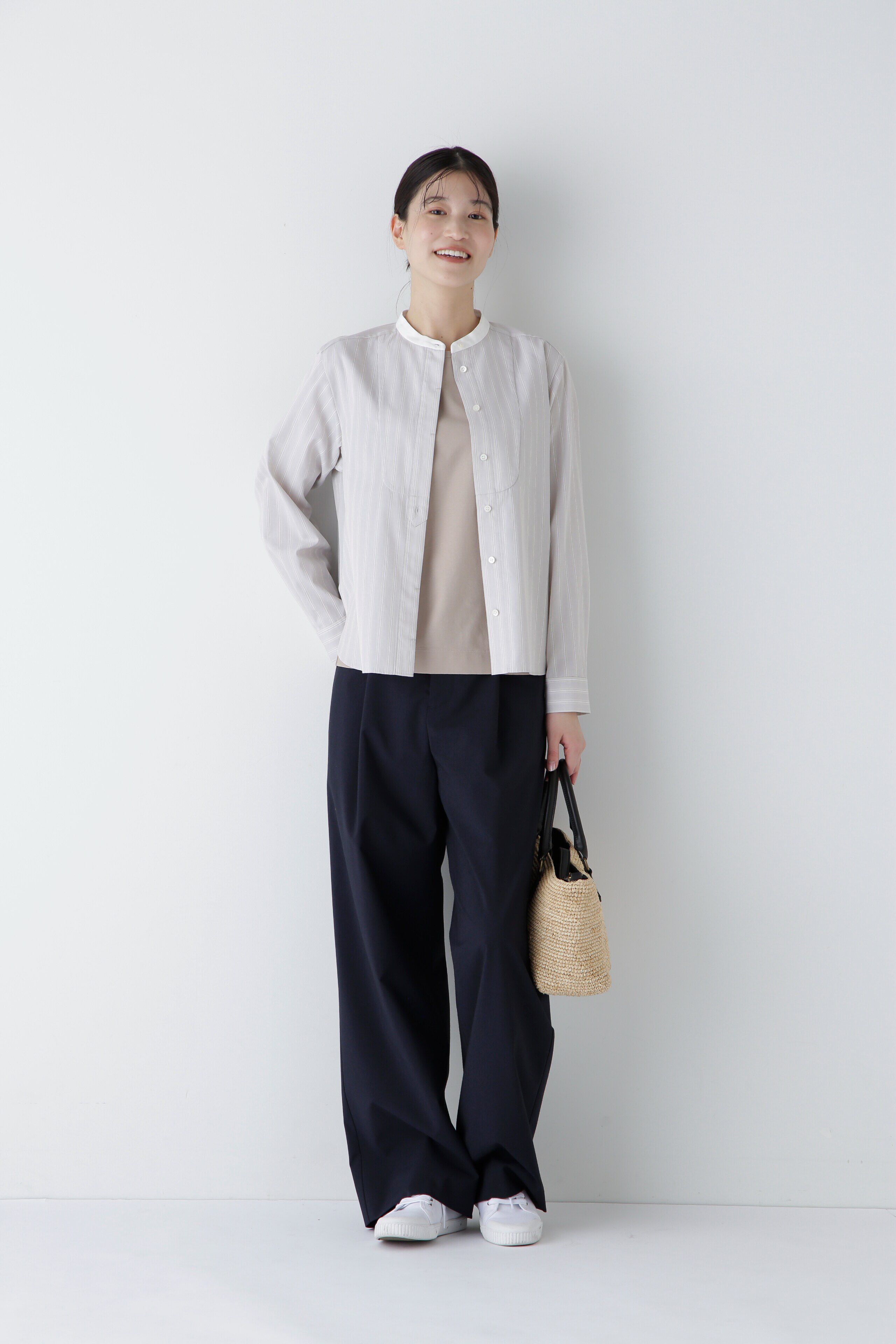  「◆コットンドビーストライプクレリックシャツ」|シャツ・ブラウス|