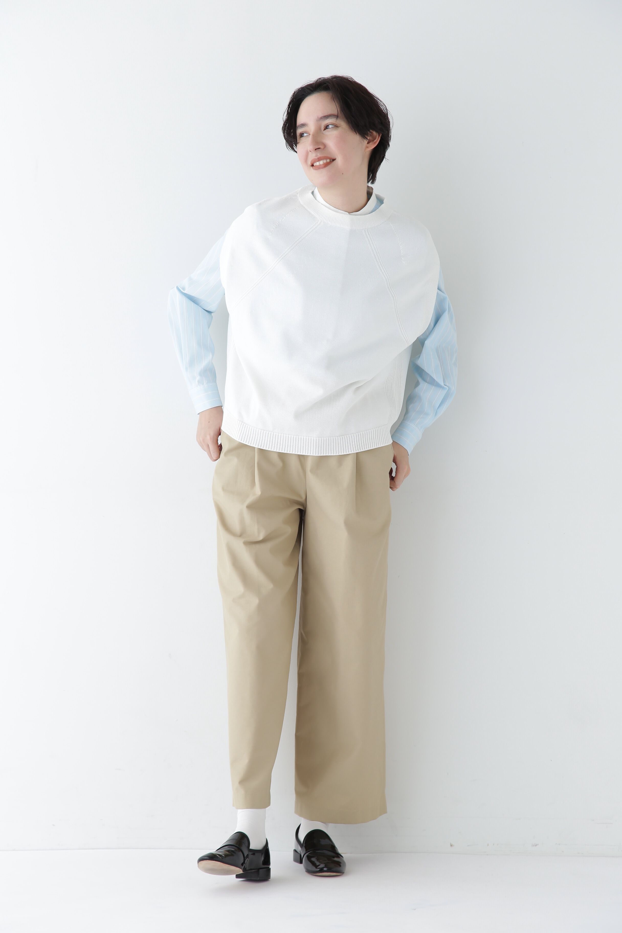  「◆コットンドビーストライプクレリックシャツ」|シャツ・ブラウス|