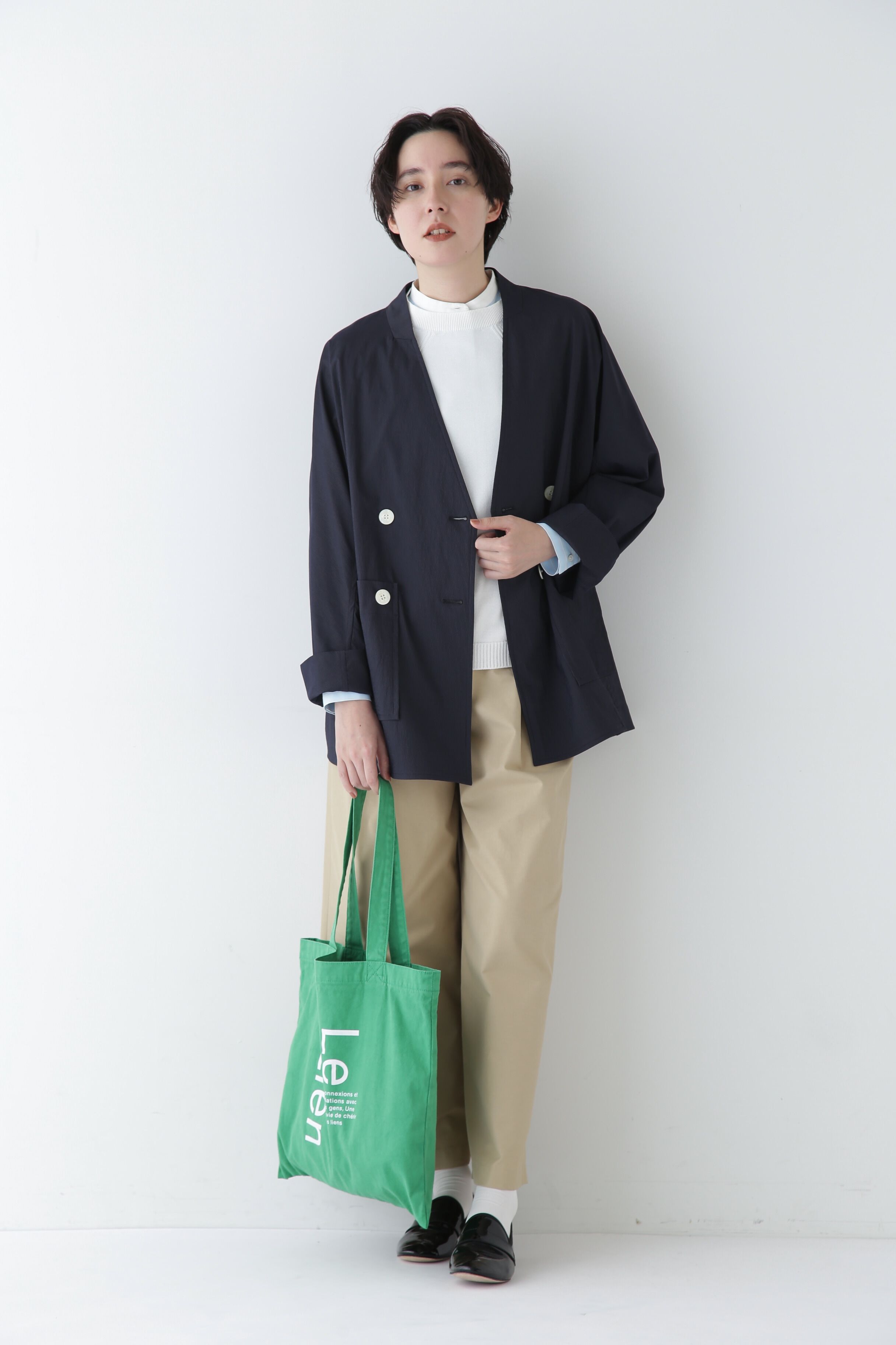  「◆コットンドビーストライプクレリックシャツ」|シャツ・ブラウス|