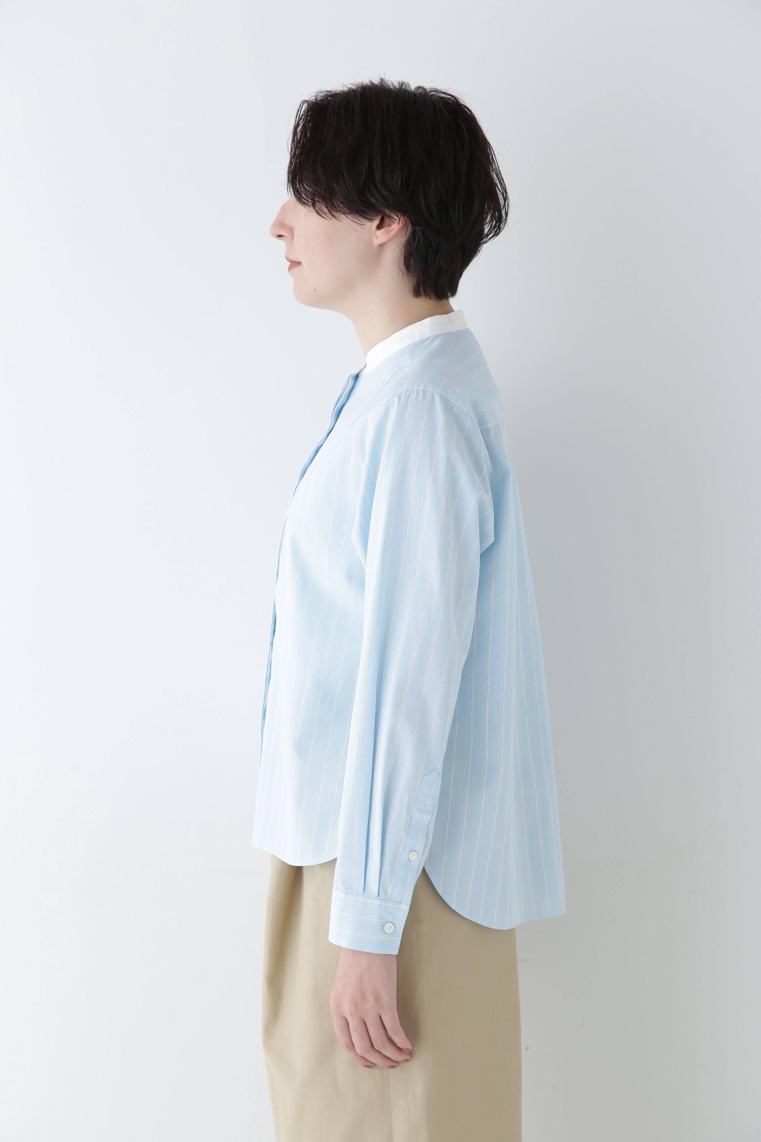  「◆コットンドビーストライプクレリックシャツ」|シャツ・ブラウス|