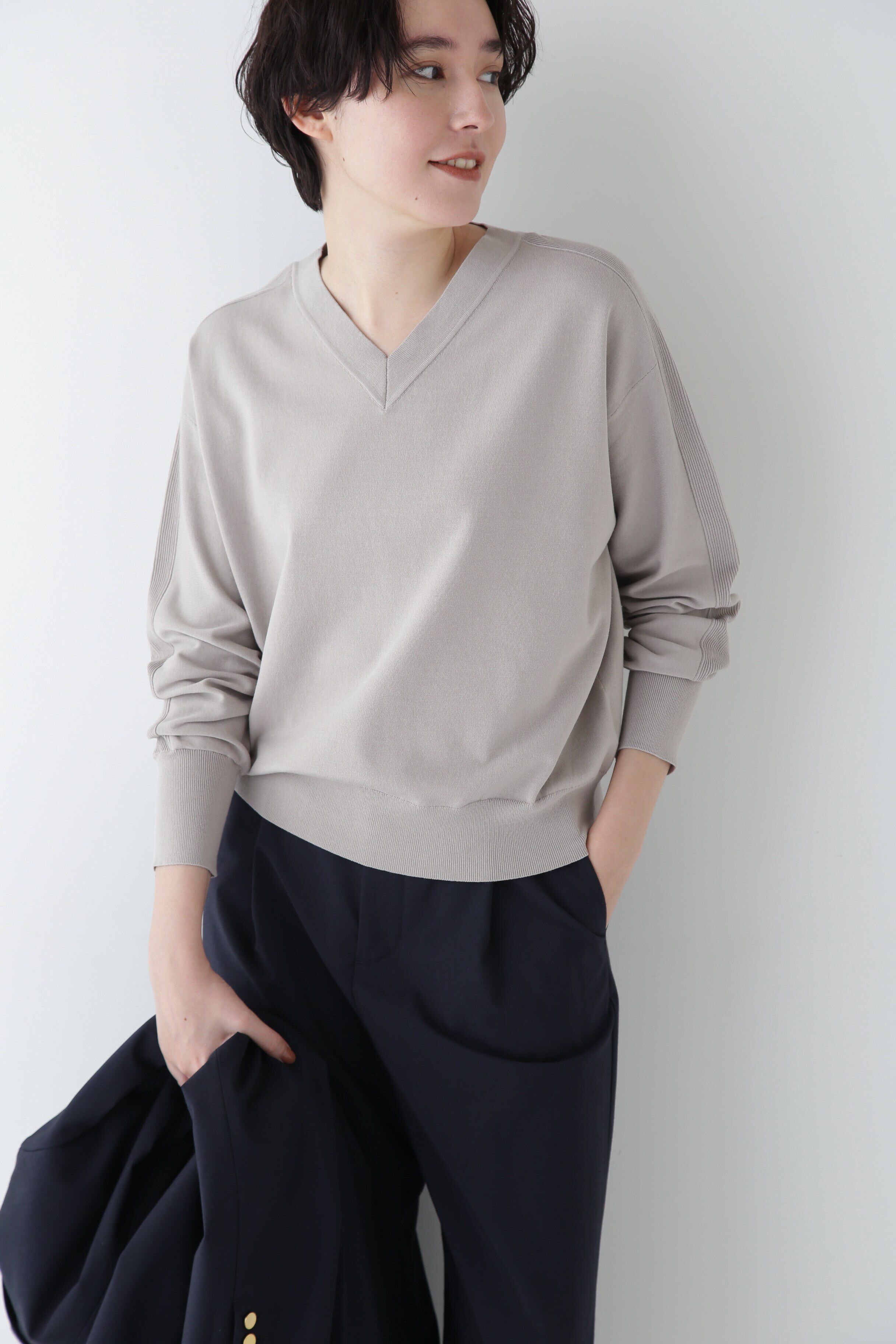  「◆【ウォッシャブル】ハイゲージオーガニックコットンプルオーバー」|ニット・セーター|