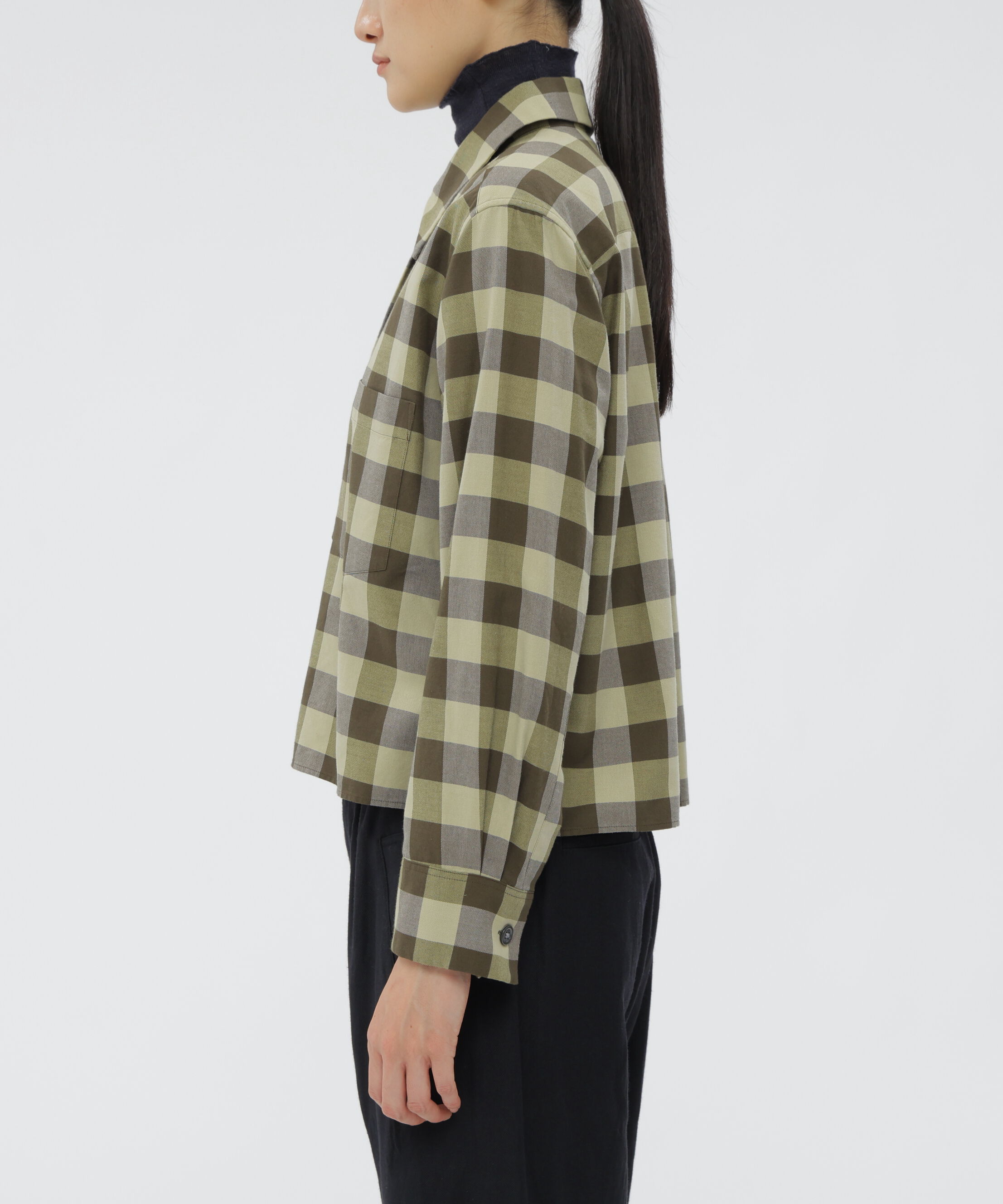  「COTTON CASHMERE CHECK SHIRT」|シャツ・ブラウス|