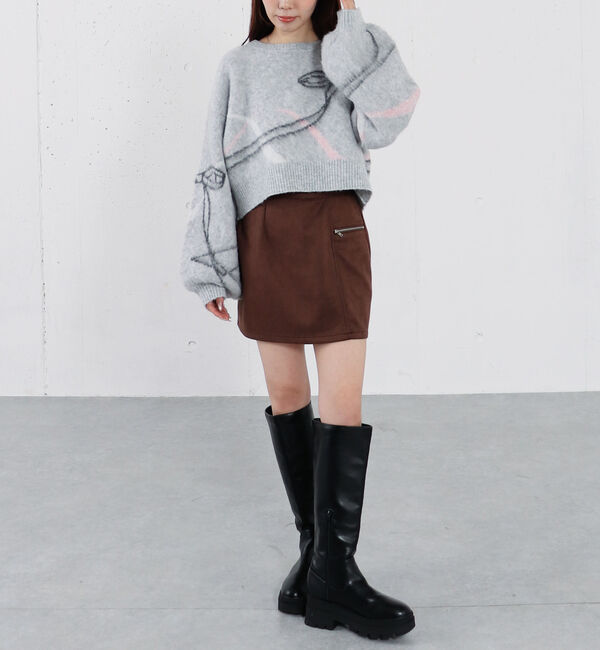 archives「リボンジャガードショートニットプルオーバー」|ニット・セーター|