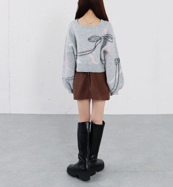 archives「リボンジャガードショートニットプルオーバー」|ニット・セーター|