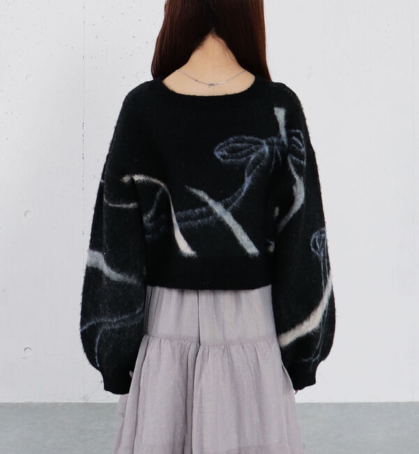 archives「リボンジャガードショートニットプルオーバー」|ニット・セーター|