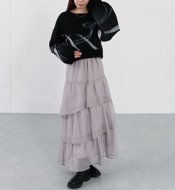 archives「リボンジャガードショートニットプルオーバー」|ニット・セーター|