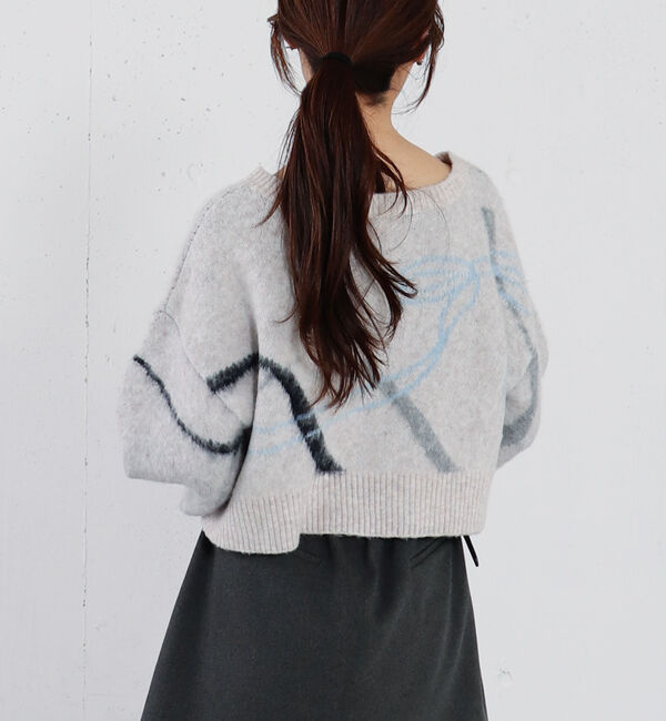 archives「リボンジャガードショートニットプルオーバー」|ニット・セーター|