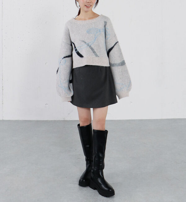 archives「リボンジャガードショートニットプルオーバー」|ニット・セーター|