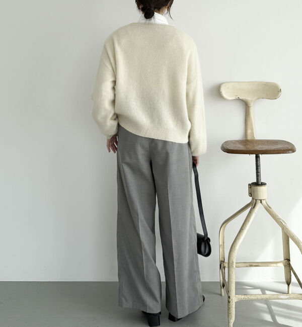 Doux archives「【ラクーンＭＩＸ】ファーニットボートネックプルオーバー」|ニット・セーター|