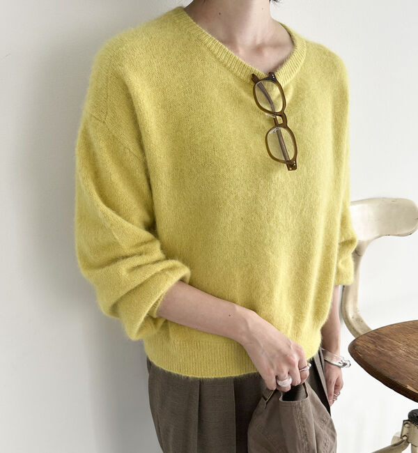 Doux archives「【ラクーンＭＩＸ】ファーニットボートネックプルオーバー」|ニット・セーター|