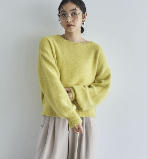 Doux archives「【ラクーンＭＩＸ】ファーニットボートネックプルオーバー」|ニット・セーター|