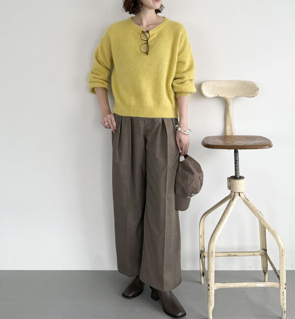 Doux archives「【ラクーンＭＩＸ】ファーニットボートネックプルオーバー」|ニット・セーター|