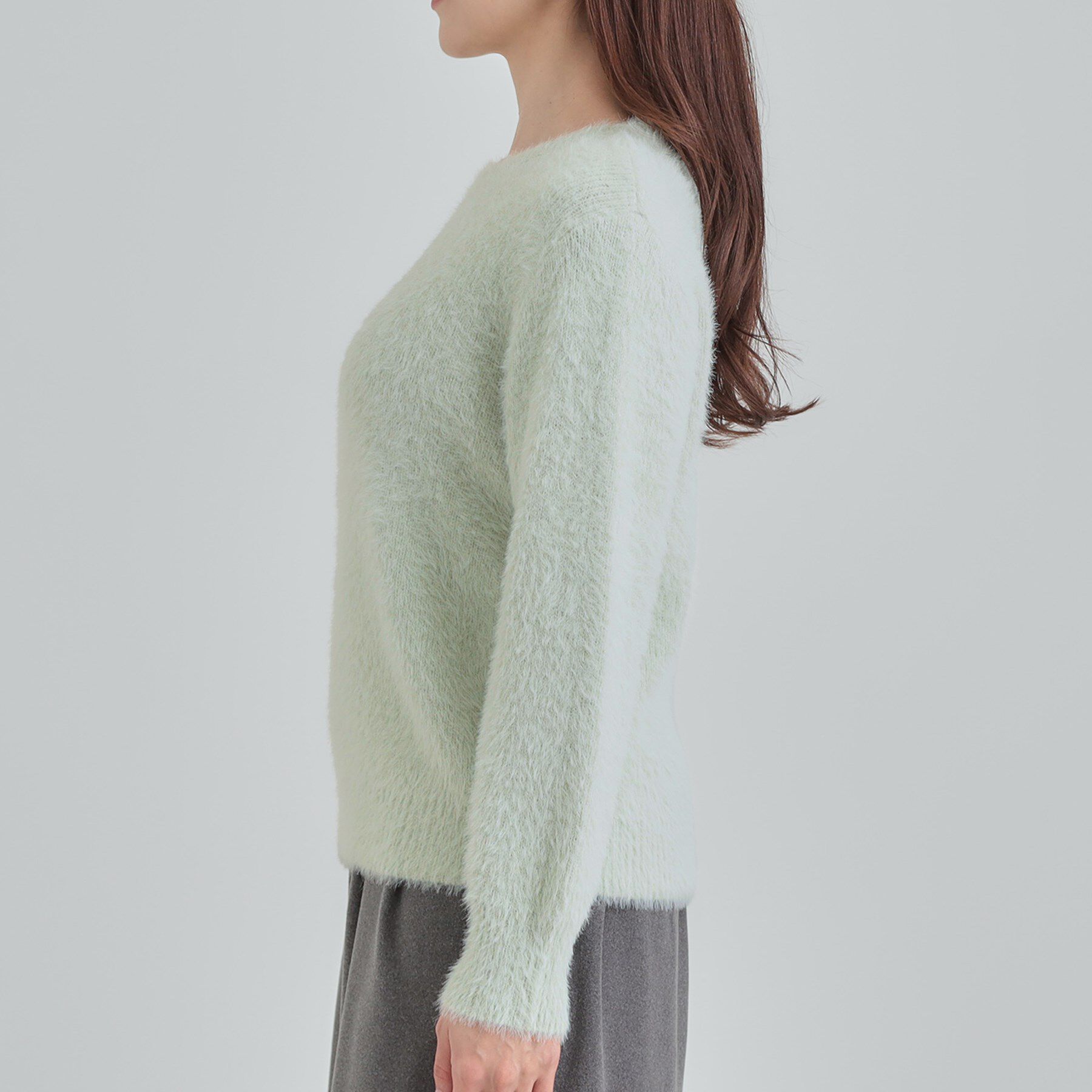 SHOO･LA･RUE「【S-LL】きらっと華やか ふんわりラメフェザーニット」|ニット・セーター|