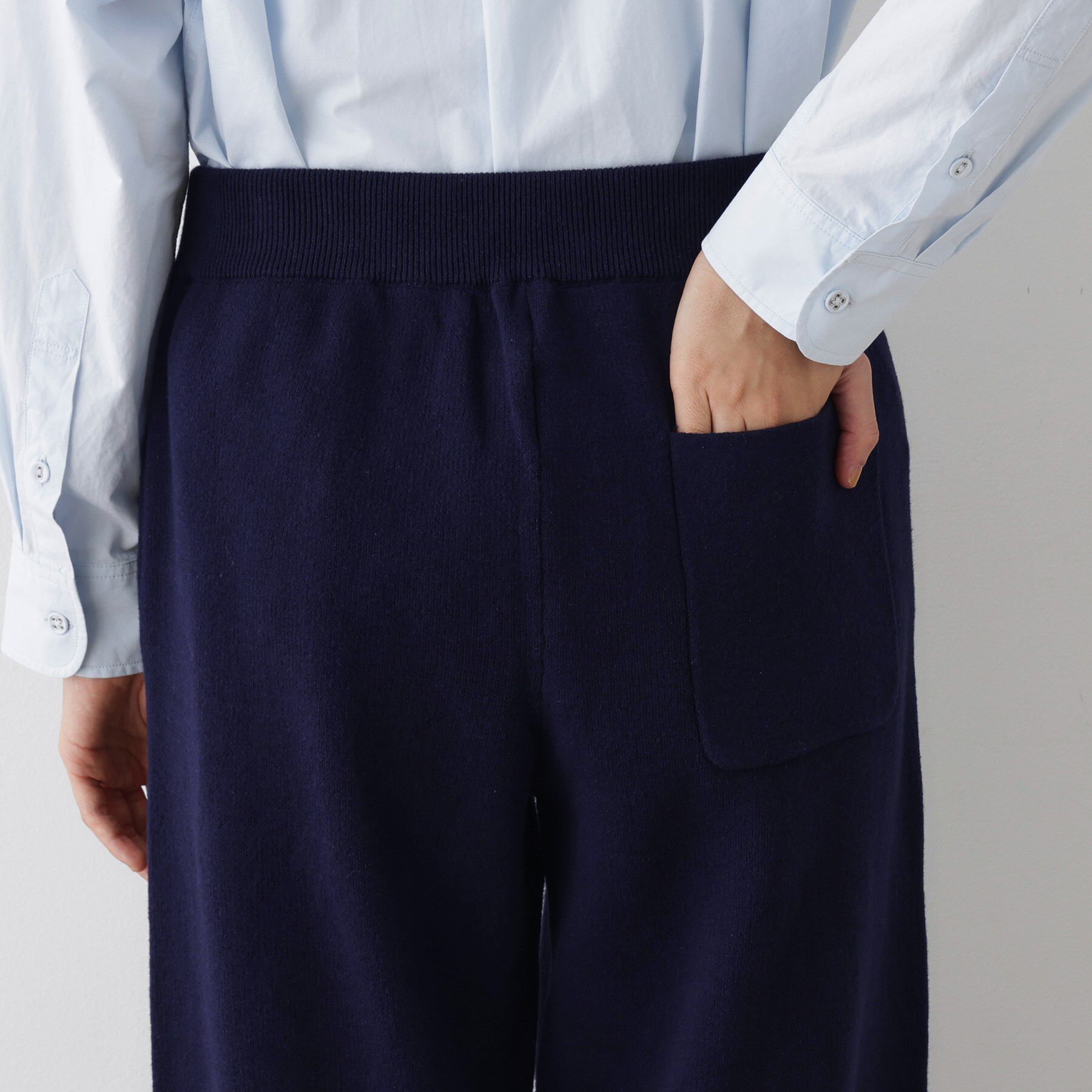 Dessin「【ウエストゴム／洗える】コットンニットリラクシーパンツ」|その他|