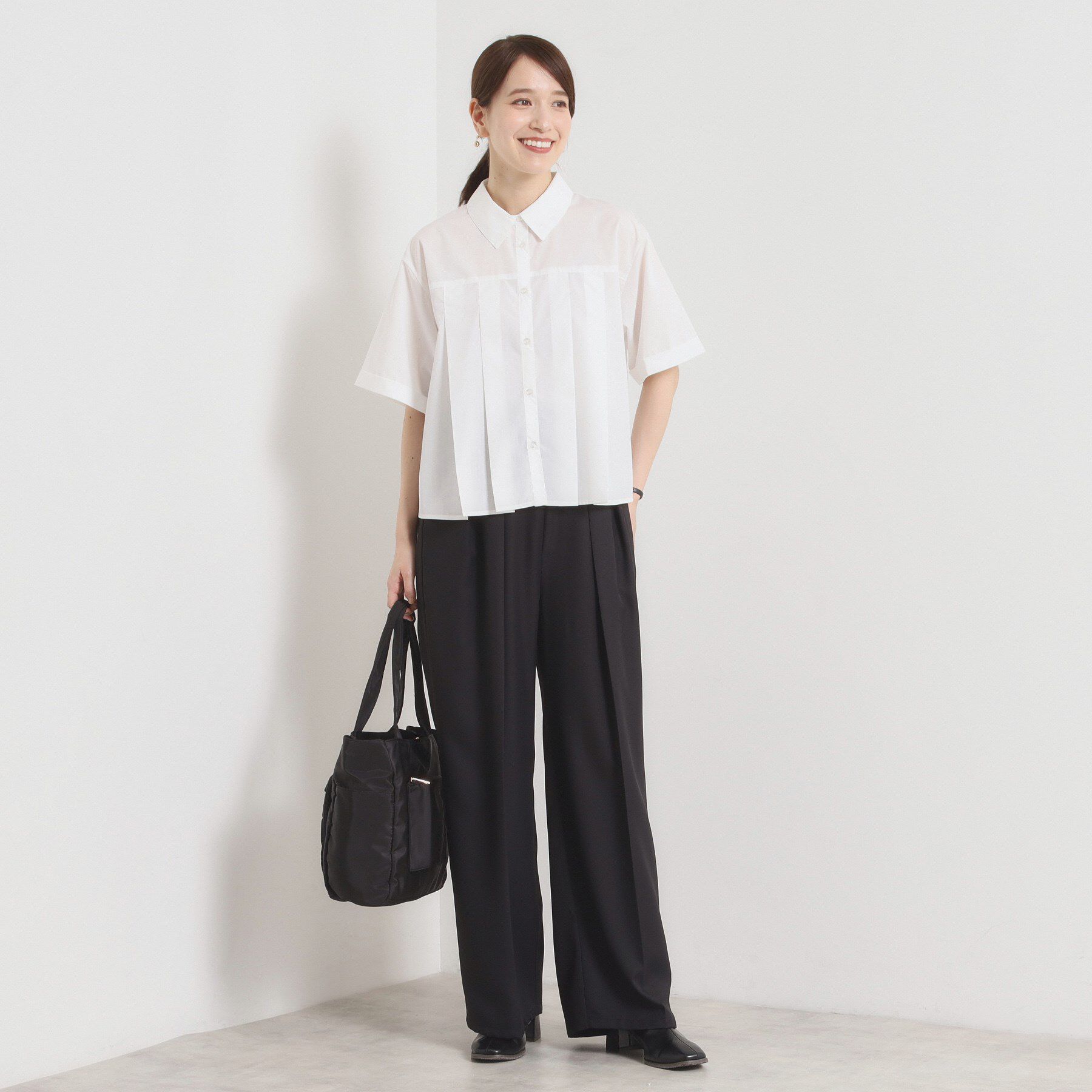 ITS&rsquo;DEMO「【洗濯機OK】プリーツブラウス」|シャツ・ブラウス|