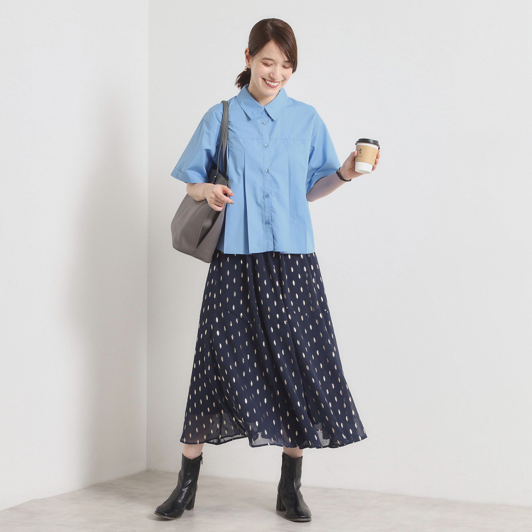 ITS&rsquo;DEMO「【洗濯機OK】プリーツブラウス」|シャツ・ブラウス|