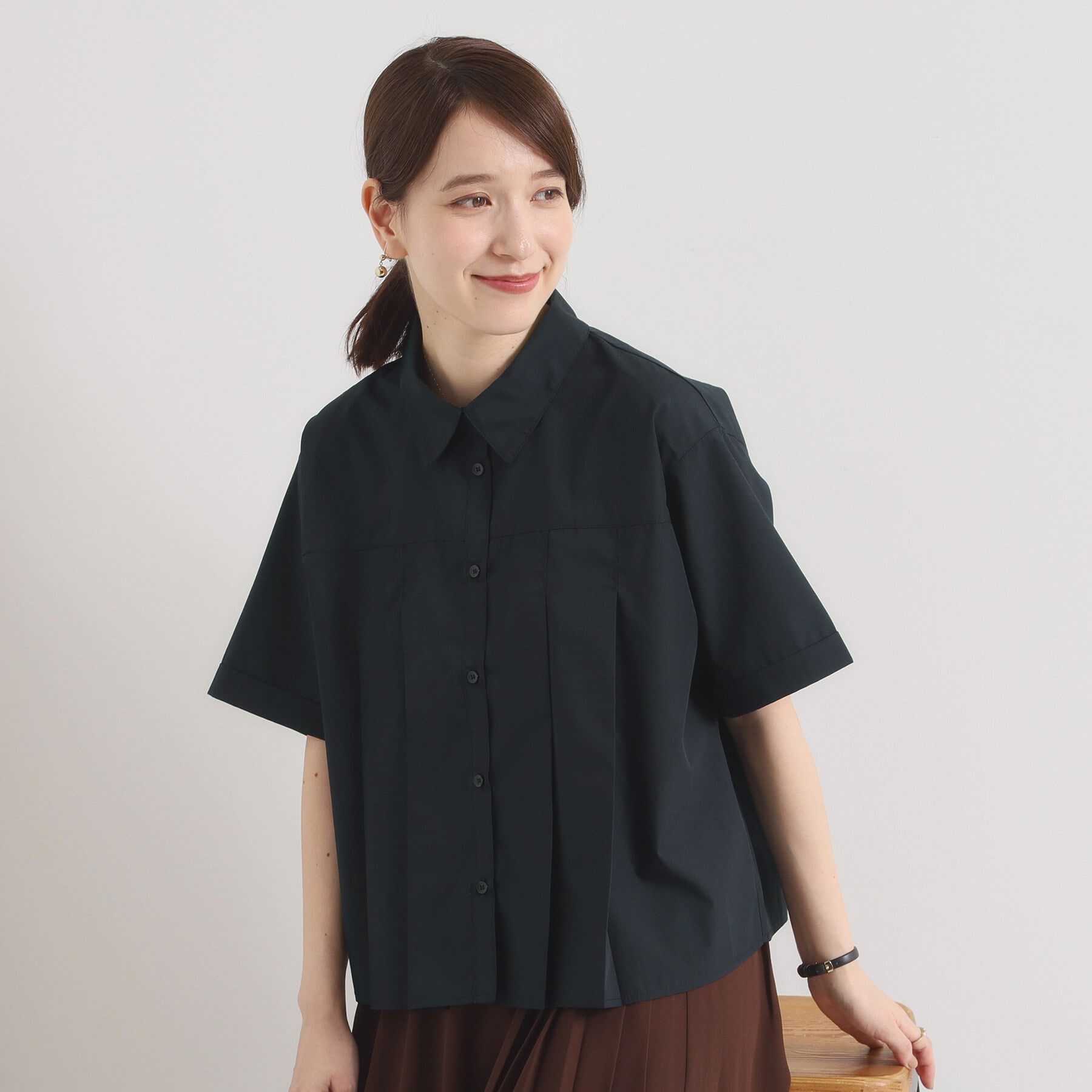 ITS&rsquo;DEMO「【洗濯機OK】プリーツブラウス」|シャツ・ブラウス|