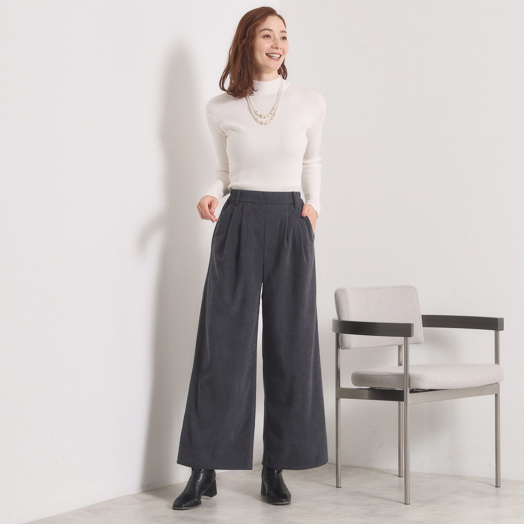 ITS&rsquo;DEMO「【洗濯機OK／ウエストゴム】コーデュロイワイドパンツ」|その他|