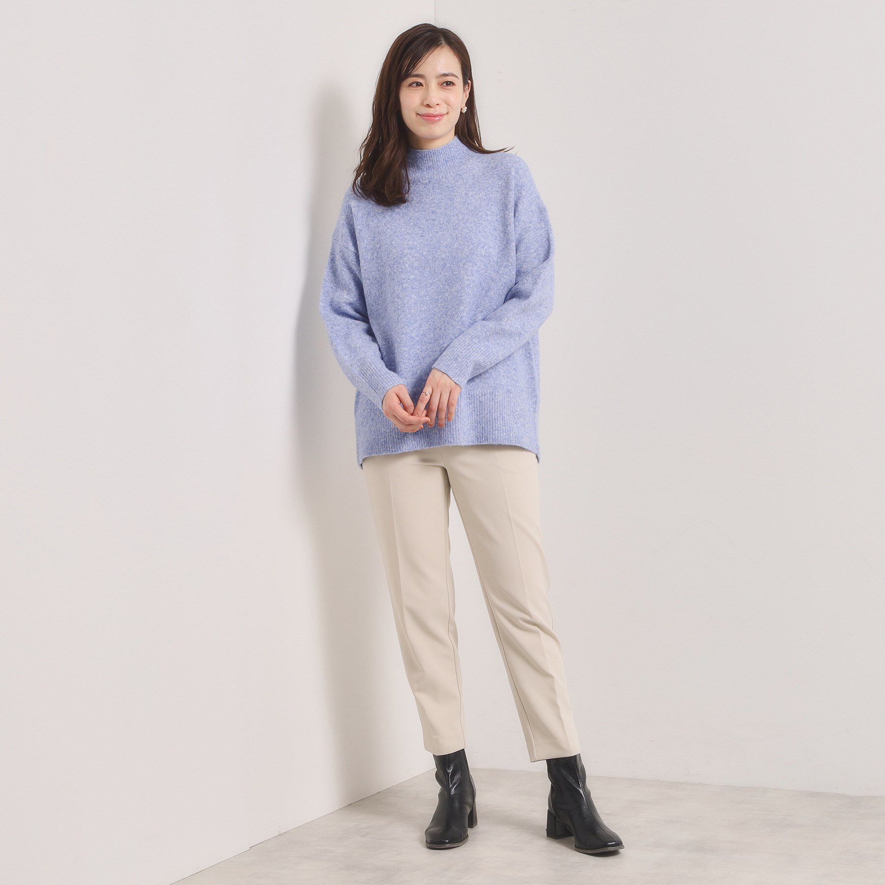 ITS&rsquo;DEMO「【洗濯機OK】ミックスヤーンハイネックニット」|ニット・セーター|