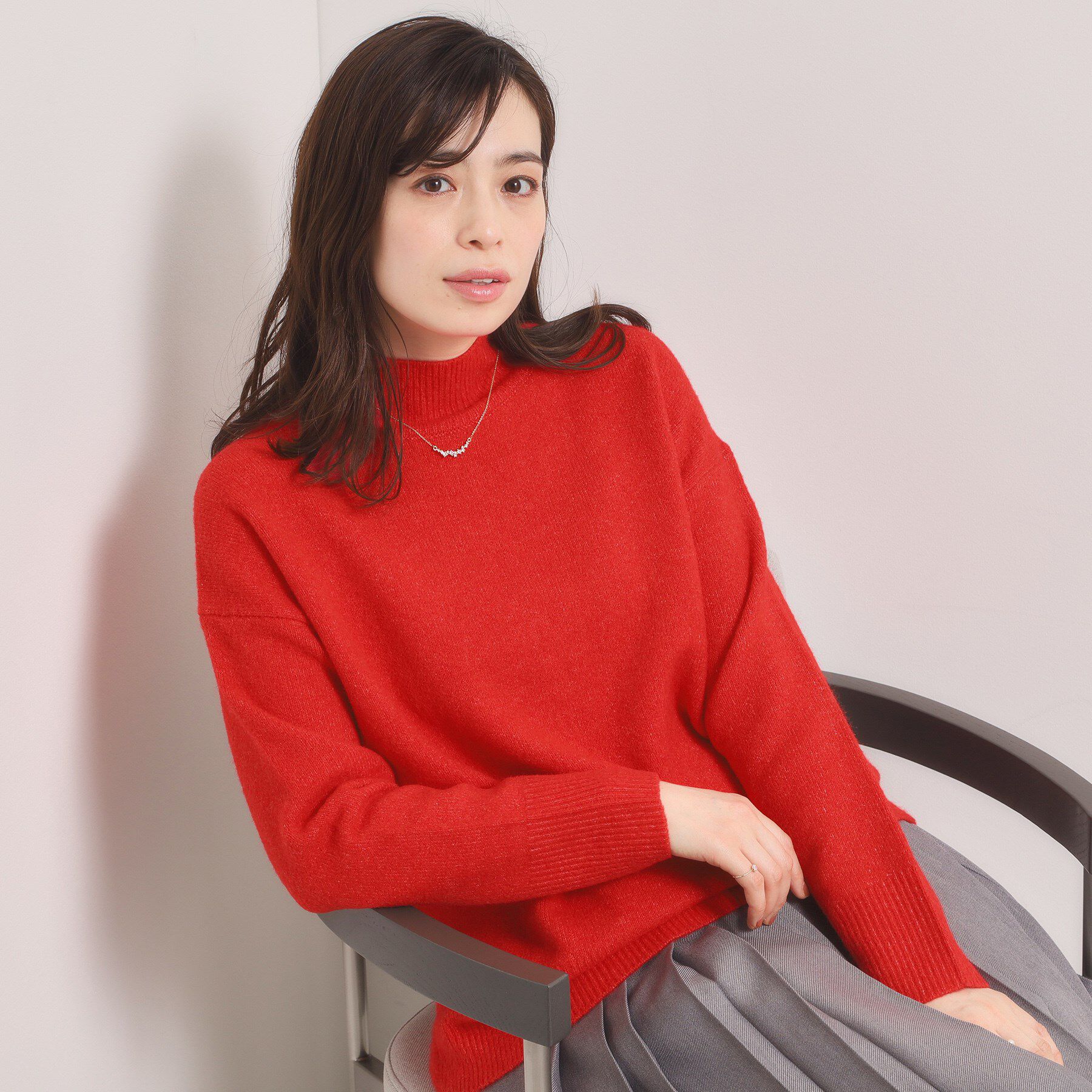 ITS&rsquo;DEMO「【洗濯機OK】ミックスヤーンハイネックニット」|ニット・セーター|