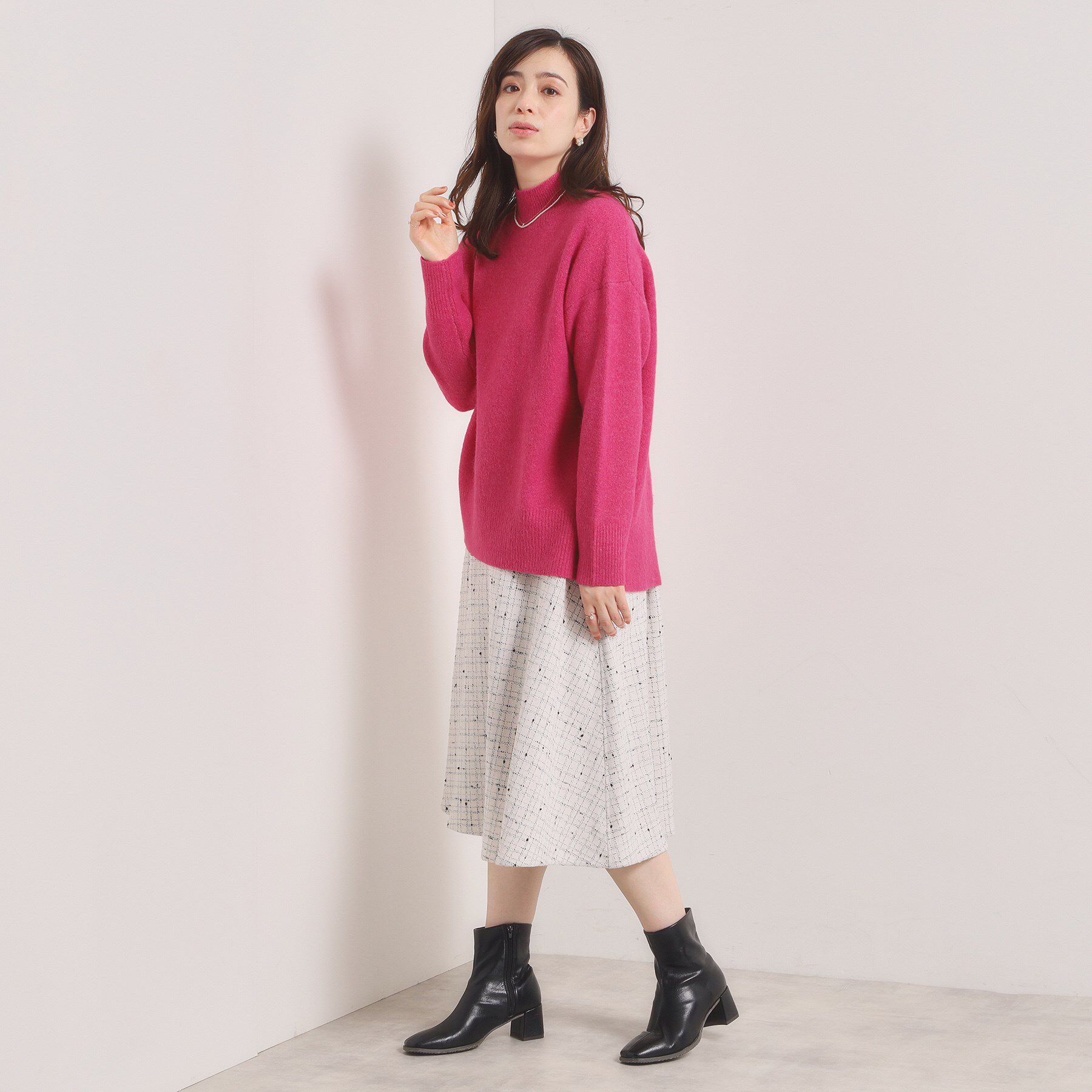 ITS&rsquo;DEMO「【洗濯機OK】ミックスヤーンハイネックニット」|ニット・セーター|