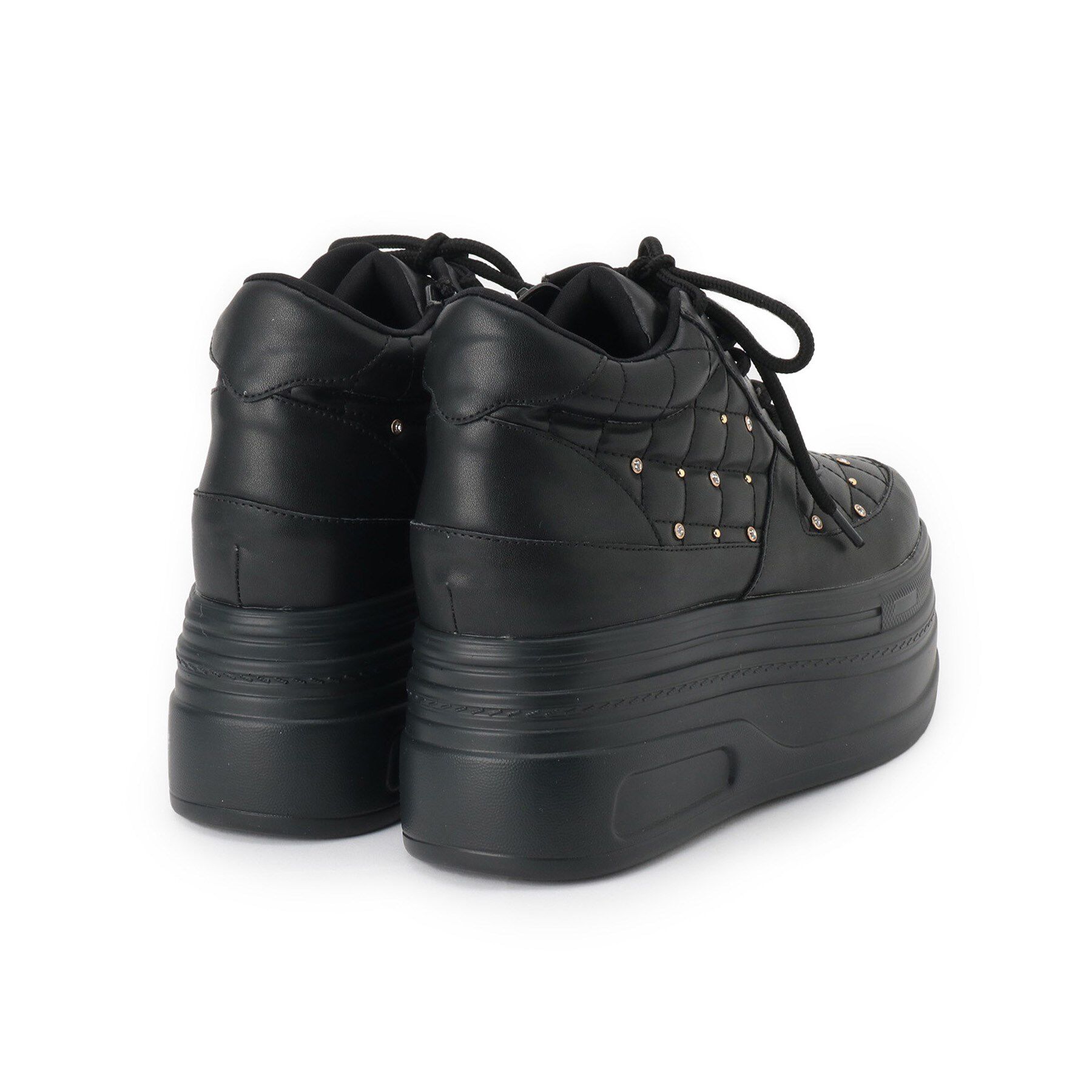 ESPERANZA「【EC先行販売】きゅんフィット厚底フラットキルティングスタッズスニーカー」|スニーカー|