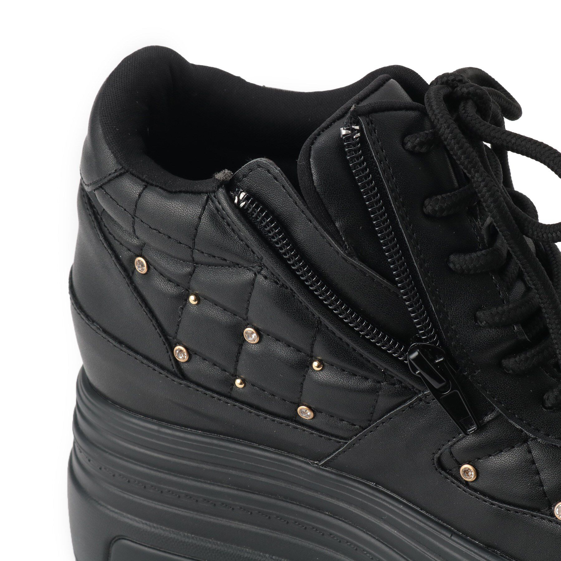 ESPERANZA「【EC先行販売】きゅんフィット厚底フラットキルティングスタッズスニーカー」|スニーカー|