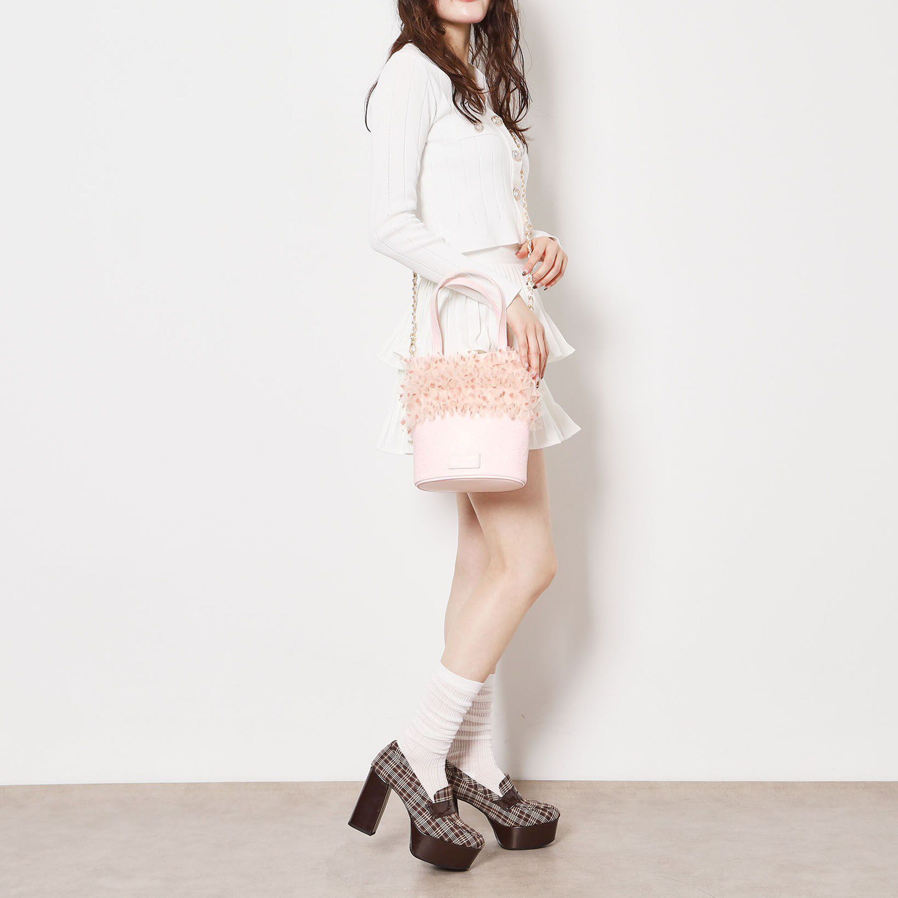 ESPERANZA「【VALENTINE Collection】ギャザーチュールバッグ」|ハンドバッグ|