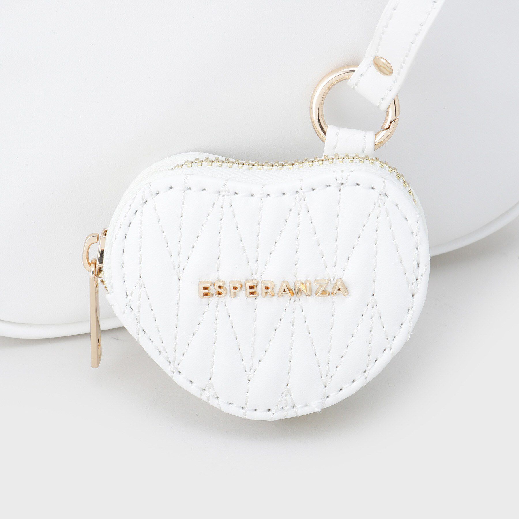 ESPERANZA「【VALENTINE Collection】ハートチャーム付ミニボストンバッグ」|ショルダー・メッセンジャー|