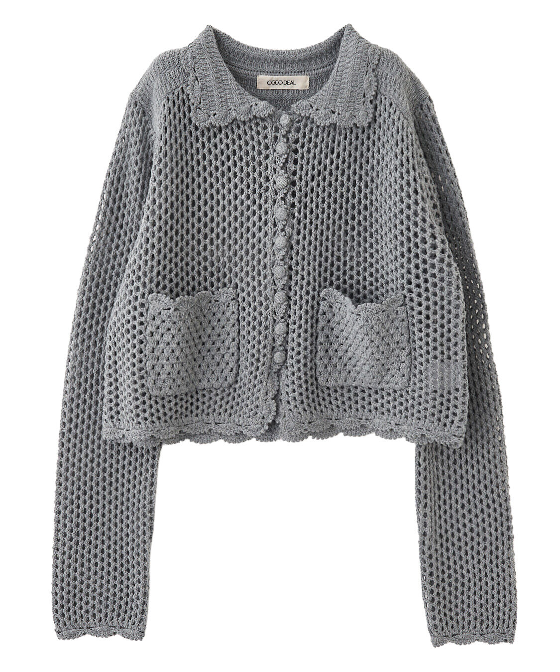 COCO DEAL「クロシェニットカーディガン」|ニット・セーター|