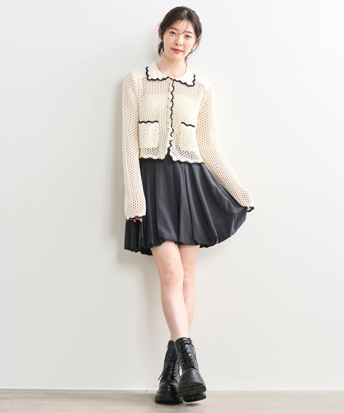 COCO DEAL「クロシェニットカーディガン」|ニット・セーター|