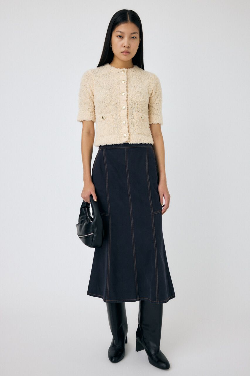 MOUSSY「TAPE YARN ニットカーディガン」|シャツ・ブラウス|