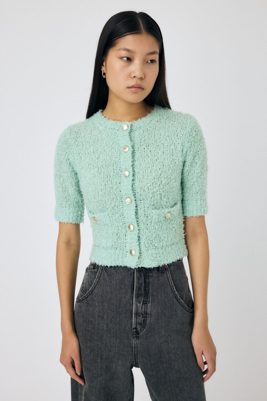 MOUSSY「TAPE YARN ニットカーディガン」|シャツ・ブラウス|