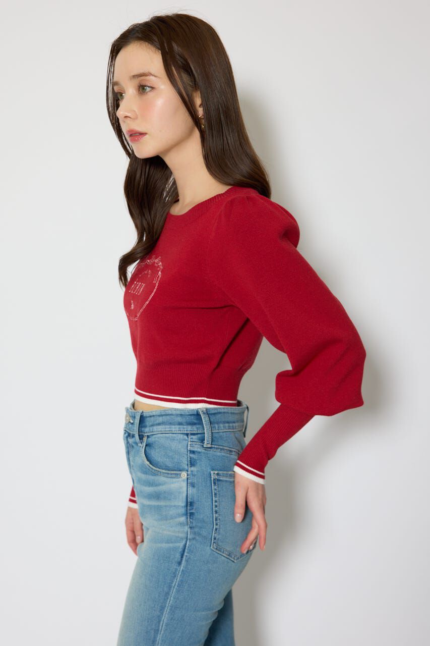 rienda「ロゴニットトップス」|ニット・セーター|