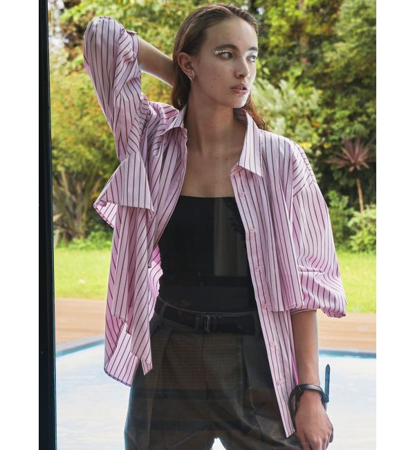 ELENDEEK「STRIPE LAYERED SHIRT」|シャツ・ブラウス|