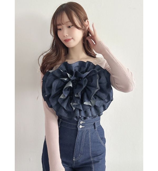 dazzlin「モチーフフラワービスチェ」|キャミソール|