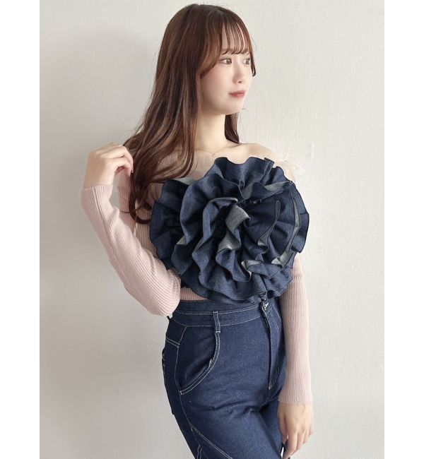 dazzlin「モチーフフラワービスチェ」|キャミソール|