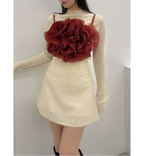 dazzlin「モチーフフラワービスチェ」|キャミソール|