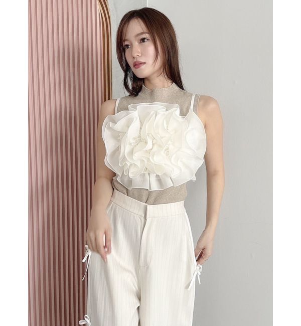dazzlin「モチーフフラワービスチェ」|キャミソール|