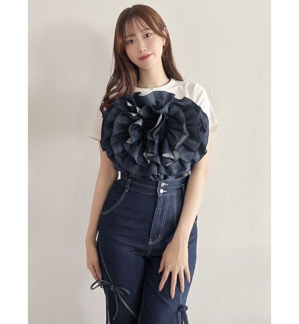 dazzlin「モチーフフラワービスチェ」|キャミソール|