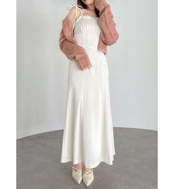 dazzlin「レイヤードライクリボンキャミワンピース」|ワンピース|アイボリー