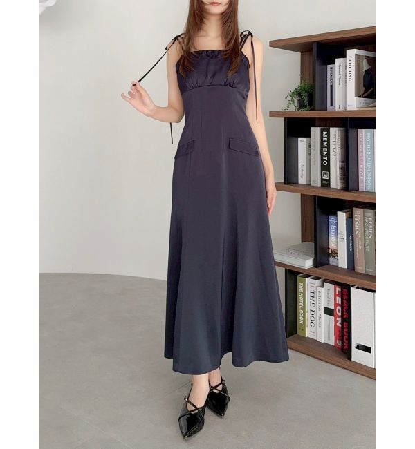 dazzlin「レイヤードライクリボンキャミワンピース」|ワンピース|ネイビー