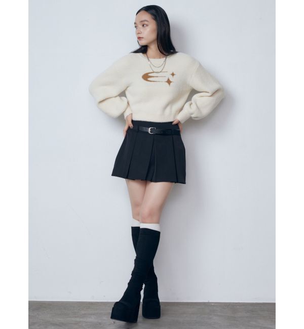 EMODA「レイヤーベルトプリーツスカート」|スカート|