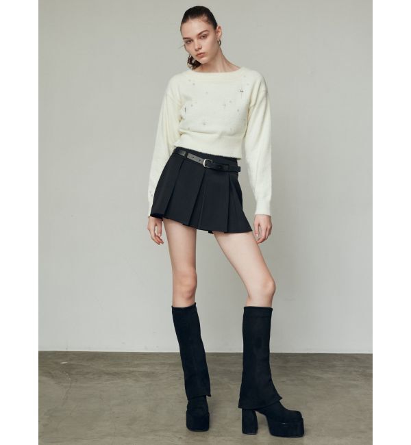 EMODA「レイヤーベルトプリーツスカート」|スカート|
