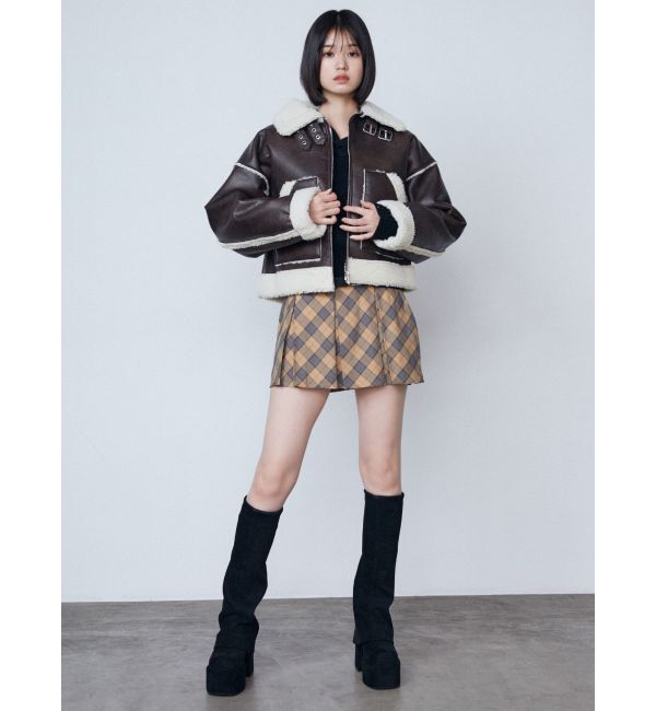 EMODA「レイヤーベルトプリーツスカート」|スカート|