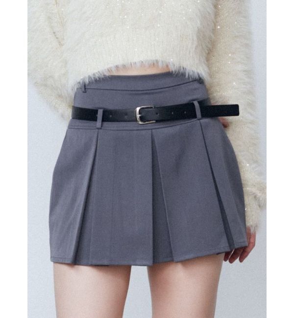 EMODA「レイヤーベルトプリーツスカート」|スカート|